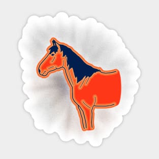 Red Horse silhouette Sticker